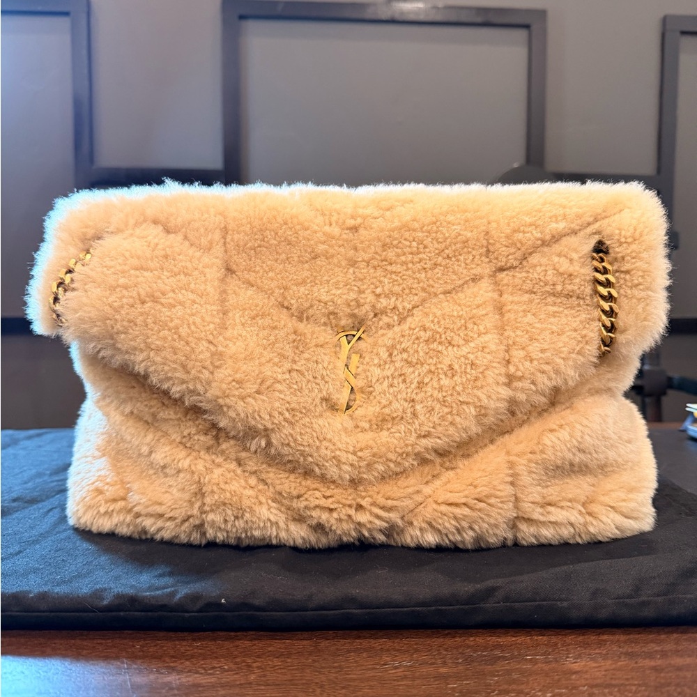 Luxurious Tan Faux Fur Women's Bag